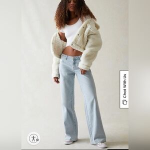 PacSun Light Indigo Rhinestone Low Rise Baggy Jeans size 26